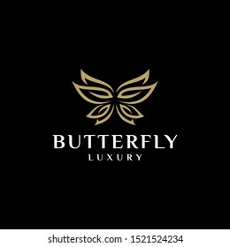 butterfly logo - luxury vector design