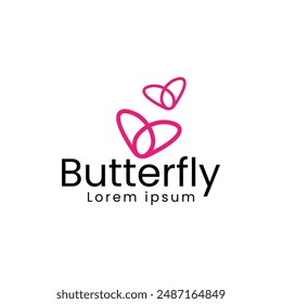 butterfly logo, Minimalistic butterfly logo modern style. Vector illustration.