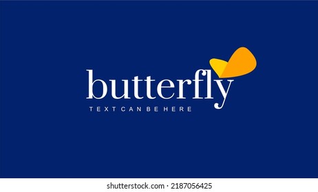 Monograma del logotipo de la mariposa - Vector del logotipo