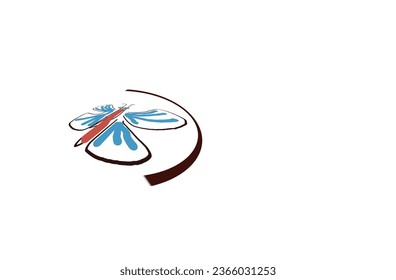 Butterfly logo on a white background illustration