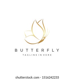 butterfly logo Royalty Free Vector Image