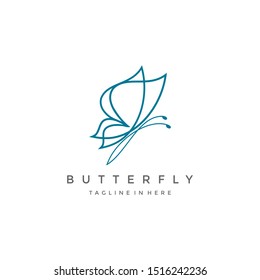 butterfly logo Royalty Free Vector Image