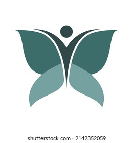 Butterfly Logo Simple Clean Stock Vector (Royalty Free) 2142352059 ...