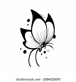 logotipo de mariposa simple limpio y elegante