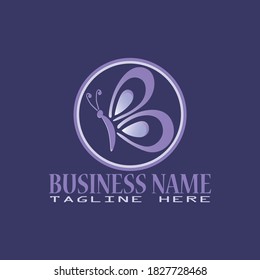 
Butterfly logo with a simple color design
