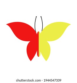 butterfly logo  simple vector illustration