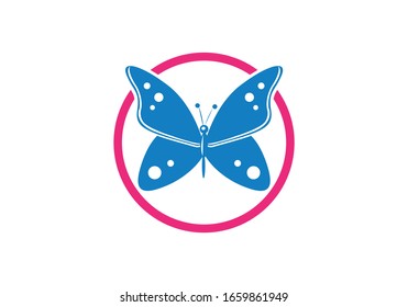 Butterfly logo, spa beauty logo design concept template