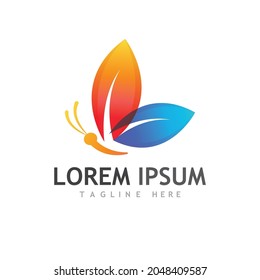Butterfly logo and symbol illustration