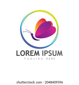 Butterfly logo and symbol illustration