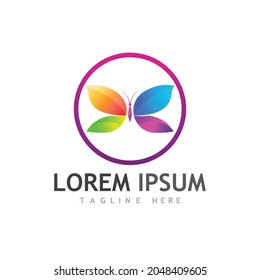 Butterfly logo and symbol illustration