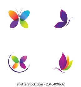 Butterfly logo and symbol illustration