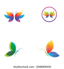 Butterfly logo and symbol illustration