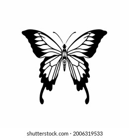 Butterfly Logo Symbol Stencil Design Tattoo Stock Vector (Royalty Free ...