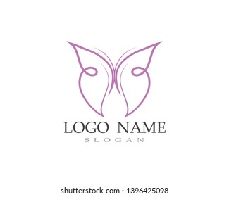  Butterfly logo and symbol Vector design