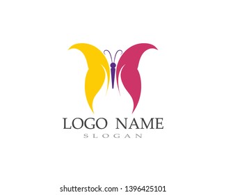  Butterfly logo and symbol Vector design