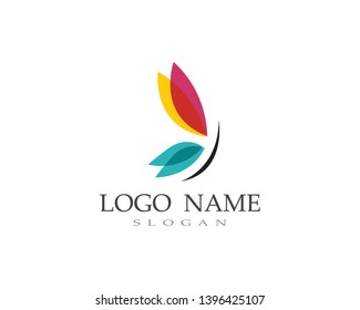  Butterfly logo and symbol Vector design