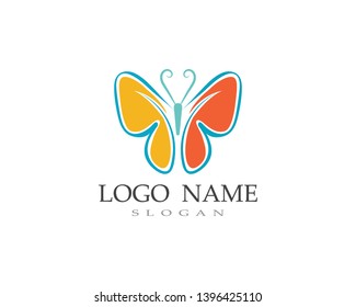  Butterfly logo and symbol Vector design