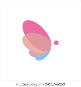 Butterfly logo technology vector, symbol, icon