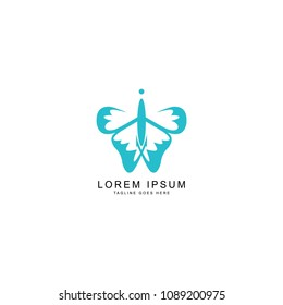 butterfly logo template
