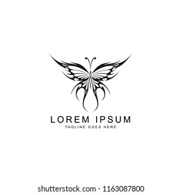 butterfly logo template