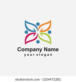 butterfly logo template