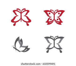Plantilla de logotipo de mariposa