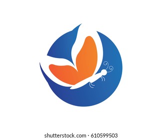 Plantilla de logotipo de mariposa
