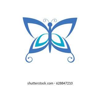 Plantilla de logotipo de mariposa
