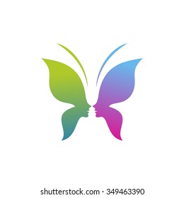 Butterfly Logo Template. Abstract beauty and fashion logo template