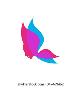 Butterfly Logo Template. Abstract beauty and fashion logo template