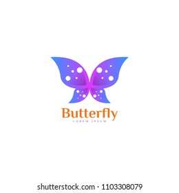 Butterfly logo template. Animal logo template