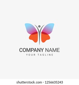 Butterfly Logo Template can be use for general company