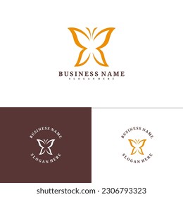 Butterfly logo template, Creative butterfly logo design vector