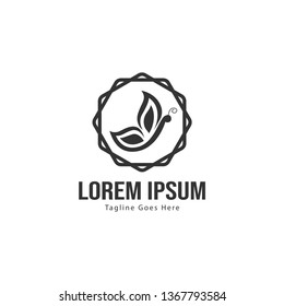 Butterfly logo template design. Minimalist Butterfly logo with modern frame vector design