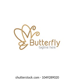 Butterfly logo template Design. Vector illustration.