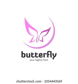 Butterfly Logo Template Design Vector, Emblem, Design Concept, Creative Symbol, Icon