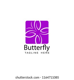 butterfly logo template design vector