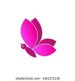 butterfly logo template design vector in isolated white background