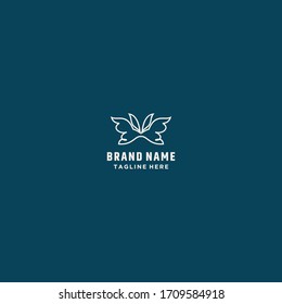Butterfly logo template design in Vector illustration 