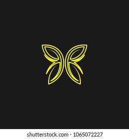 Butterfly logo template icon design. Vector illustration