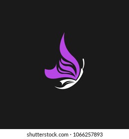 Butterfly logo template icon design. Vector illustration