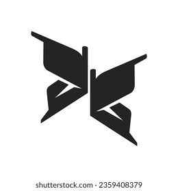 butterfly logo template Isolated. Brand Identity. Icon Abstract Vector graphic