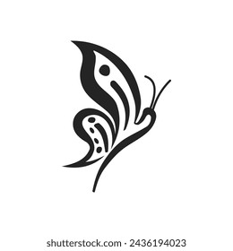 Butterfly Logo template Isolated. Brand Identity. Icon Abstract Vector graphic