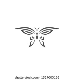 Butterfly Logo template Line Vector illustration