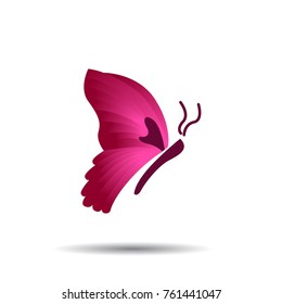 Butterfly Logo Template. Butterfly Logotype Isolated. Butterfly Vector Illustration.