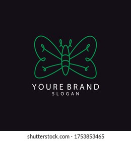 Butterfly logo template, simple butterfly logo