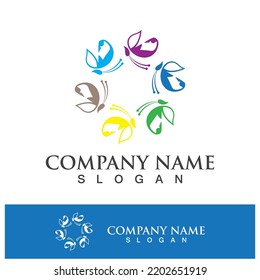 Symbol für Butterfly-Logo, Vektorsymbol