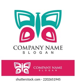Butterfly logo template symbol vector icon design