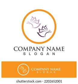 Butterfly logo template symbol vector icon design