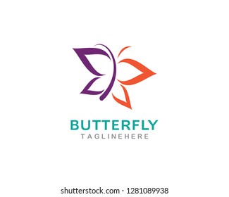 Butterfly Logo Template Vector